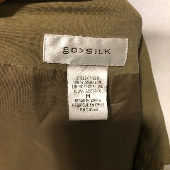 Go Silk Olive Green Trench / Utility Jacket - Picture 8 of 9
